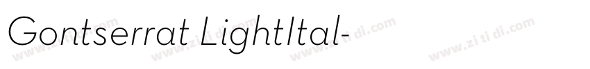 Gontserrat LightItal字体转换